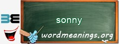 WordMeaning blackboard for sonny